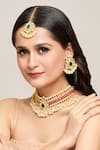 Shop_Moh-Maya by Disha Khatri_Multi Color Stone Pearl Embellished Necklace Set 