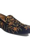 Rohit Bal_Black Floral Sequin Embroidered Shoes _Online_at_Aza_Fashions