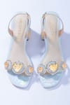 Buy_Papa Don't Preach Accessories_Blue Glass Cut Bead Le Macaron Embellished Dainty Block Heels _at_Aza_Fashions