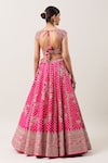 Shop_Anushree Reddy_Pink Raw Silk Embroidery Zardozi Nyomaa Gullista Bridal Lehenga Set  _at_Aza_Fashions