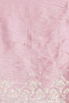 Anushree Reddy_Pink Organza Maryul Bloom Saree With Unstitched Blouse Fabric  _at_Aza_Fashions