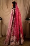 SHASHANK ARYA_Purple Raw Silk Embroidered Floral Leaf Paisley Bridal Lehenga Set _Online_at_Aza_Fashions