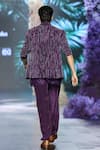 Shop_Nirmooha_Purple Crepe Hand Embroidery Sequins Jacket _at_Aza_Fashions