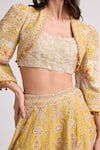 Buy_Chandrima_Ivory Chanderi Embroidered Cords Open Neck Bolero Jacket _Online_at_Aza_Fashions