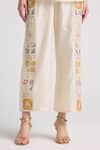 Chandrima_Ivory Chanderi Embroidery Floral Pant _Online_at_Aza_Fashions