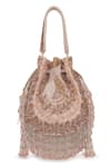Buy_Beau Monde_Rose Gold Crystal Mehereen Embellished Potli _at_Aza_Fashions