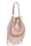 Beau Monde_Rose Gold Crystal Mehereen Embellished Potli _Online_at_Aza_Fashions