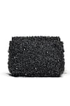 Shop Beau Monde Black Crystal Amelia Embellished Clutch With Handle at Aza Fashions Shop_Beau Monde_Black Crystal Amelia Embellished Clutch With Handle _at_Aza_Fashions