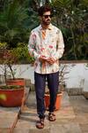 Buy_Linen Bloom_Multi Color 100% Linen Print Zulu Shirt _at_Aza_Fashions