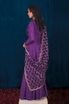 Shop_SAUBHAGYA_Purple Anarkali Opada Silk Hand Embroidery Zari V Neck With Dupatta _at_Aza_Fashions