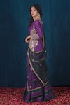 Buy_SAUBHAGYA_Purple Opada Silk Hand Embroidery Acrylic Mirror Placement Kurta Sharara Set _Online_at_Aza_Fashions