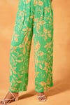 Buy_Saundh_Green Shirt Print Abstract Collared Neck Serenade Pant Set 