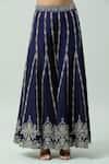 Shop_Jayanti Reddy_Purple Chanderi Hand Embroidery Floral Sharara  _Online_at_Aza_Fashions
