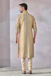 Shop_Tarun Tahiliani_Beige Tussar Boski Printed Kasheeda Kurta Set _at_Aza_Fashions