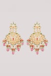 Chhavi's Jewels_Pink Kundan Padma And Polki Studded Jewellery Set _Online_at_Aza_Fashions