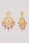 Buy_Chhavi's Jewels_Pink Kundan Padma And Polki Studded Jewellery Set _Online_at_Aza_Fashions