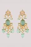ChhavI'S Jewels_Green Pearls, Stones Dewy Bloom Kundan And Polki Studded Jewellery Set _Online_at_Aza_Fashions