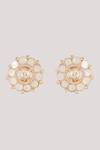 ChhavI'S Jewels_White Pearls, Diamonds Olinda Floret Kundan Jewellery Set _Online_at_Aza_Fashions
