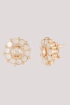 Buy_ChhavI'S Jewels_White Pearls, Diamonds Olinda Floret Kundan Jewellery Set _Online_at_Aza_Fashions
