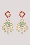 Chhavi's Jewels_Multi Color Kundan Daisy Floret Earrings _Online_at_Aza_Fashions