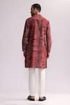 Shop_Countrymade_Red Chanderi Printed Aboriginal Kurta _at_Aza_Fashions