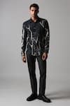 Buy Countrymade Black Modal Brain Shadow Abstract Print Shirt at Aza Fashions Buy_Countrymade_Black Modal Brain Shadow Abstract Print Shirt_at_Aza_Fashions