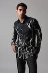 Countrymade Black Modal Brain Shadow Abstract Print Shirt Online at Aza Fashions Countrymade_Black Modal Brain Shadow Abstract Print Shirt_Online_at_Aza_Fashions