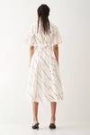 Shop_Son Of A Noble Snob_Off White Cotton Satin Collared Paloma Stripe Print Dress _at_Aza_Fashions