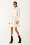 Shop_Son Of A Noble Snob_Off White Cotton Satin Collared Ruby Stripe Print Shirt Dress _Online_at_Aza_Fashions