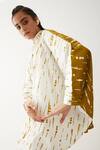 Buy_Son Of A Noble Snob_Off White Cotton Satin Printed Blot Collar Hidori Shirt And Pant Set _Online_at_Aza_Fashions