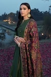 Buy_Safaa_Green Vegan Silk Woven Floral Round The Duha Anarkali Set _Online_at_Aza_Fashions