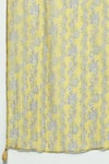 Buy_Aarke Ritu Kumar_Yellow Recycle Chiffon Printed Floral Jaal Round Sanvi Gathered Kurta Set 