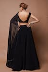 Shop_Ahi Clothing_Black Natural Crepe Musk Bloom Cutwork Embellished Lehenga With Blouse _at_Aza_Fashions