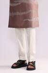Shop_Countrymade_Pink Chanderi Embroidery Trail Dust Kurta With Pant _Online_at_Aza_Fashions