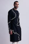 Buy_Countrymade_Blue Chanderi Embroidery Threadwork Kurta With Pant _Online_at_Aza_Fashions
