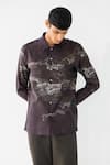 Shop_Countrymade_Multi Color Silk Printed Abstract Dunkirk Shirt_at_Aza_Fashions