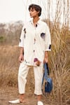 Buy_Kharakapas_Off White Cotton Mul Printed Floral Cascade Fling Shirt And Pant Set  _at_Aza_Fashions