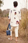 Shop_Kharakapas_Off White Cotton Mul Printed Floral Cascade Fling Shirt And Pant Set  _at_Aza_Fashions