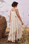 Shop_Kharakapas_Off White Cotton Mul Printed Floral V Neck Wisteria Dress  _at_Aza_Fashions