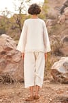 Shop_Kharakapas_Off White Cotton Mul Plain Shuchi Salwar Pant  _at_Aza_Fashions