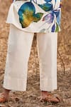 Shop_Kharakapas_Off White Cotton Mul Plain Vann Pencil Pant  _Online_at_Aza_Fashions