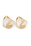 Anaash_White Stones Amby Embellished Stud Earrings _at_Aza_Fashions
