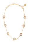 Anaash_White Ibu Stone Embellished Chain Necklace _at_Aza_Fashions