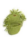 Buy_Jena_Green Tassels Raffia Moon Work Bag _Online_at_Aza_Fashions