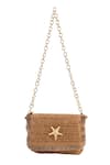 Buy_JENA_Brown Star Horse Emblem Crossbody Bag _at_Aza_Fashions