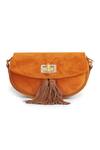 JENA_Orange Velvet Tassel Work Crossbody Bag_Online_at_Aza_Fashions