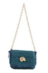 Buy_JENA_Green Shell Emblem Crossbody Bag _at_Aza_Fashions