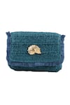 JENA_Green Shell Emblem Crossbody Bag _Online_at_Aza_Fashions