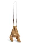 Buy_JENA_Brown Woven Mini Textured Bucket Sling Bag _at_Aza_Fashions