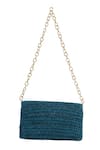 Shop_JENA_Blue Woven Star Fish Emblem Clutch _at_Aza_Fashions